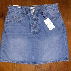 Forever 21 denim tie up skirt